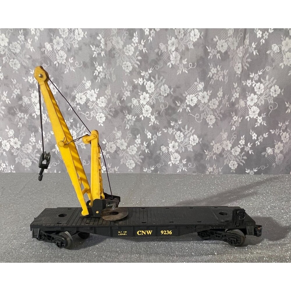 Vintage Lionel #9236 O Gauge CNW Derrick Crane Car 1980s 80s